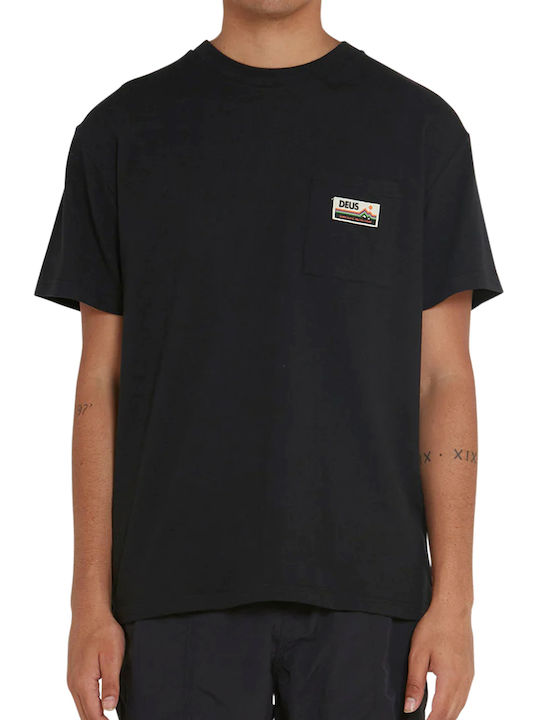 Deus Ex Machina T-shirt Bărbătesc cu Mânecă Scurtă Negru