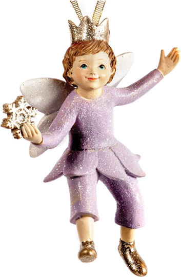 Висяща Fairy Украса Полирезин Лилава