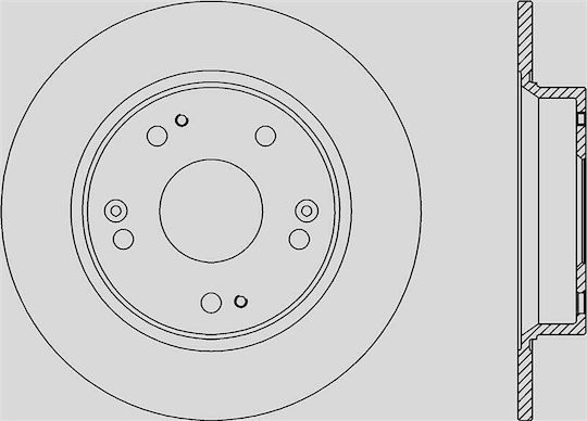 Open Parts Bremsscheibe 1Stück für Honda Civic