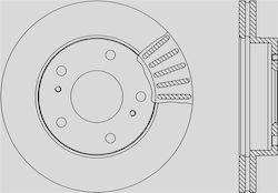 Open Parts Bremsscheibe 1Stück für Nissan Vanette