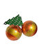 Christmas Ball Ornament Bronze 8x8cm 2pcs