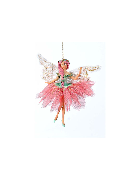 Christmas Polyresin Fairy Ornament Pink