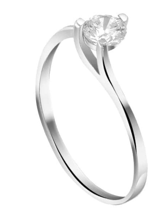 Eforo Einzelstein aus Weißgold 14K
