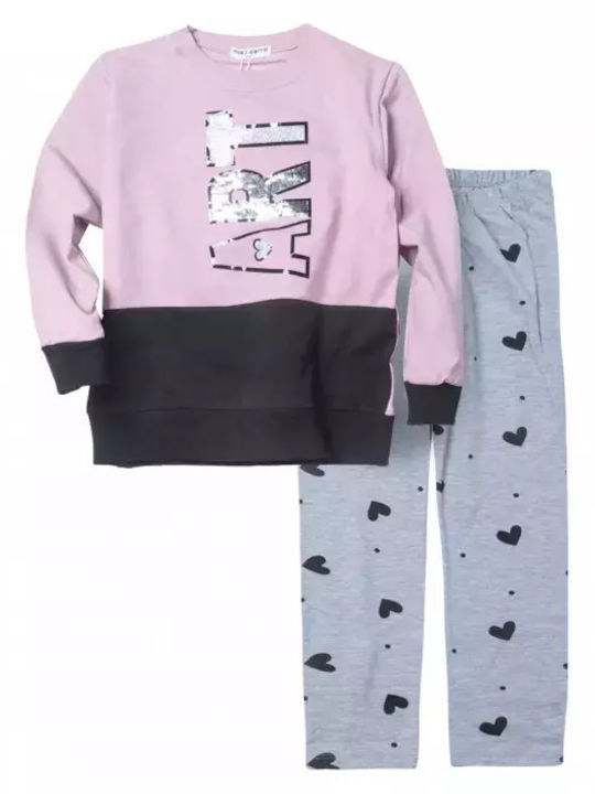 Evita Set pentru copii cu colanți Iarnă 2buc Roz