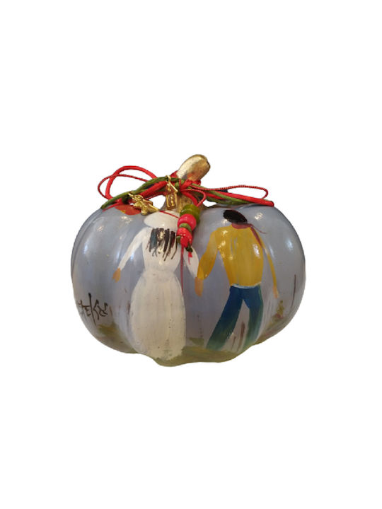 Tabletop Lucky Charm Pumpkin Light Blue 13x13cm 1pcs