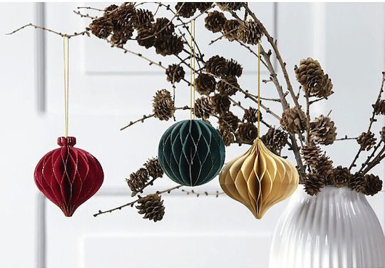 Set of 3 Ball Ornaments 7cm