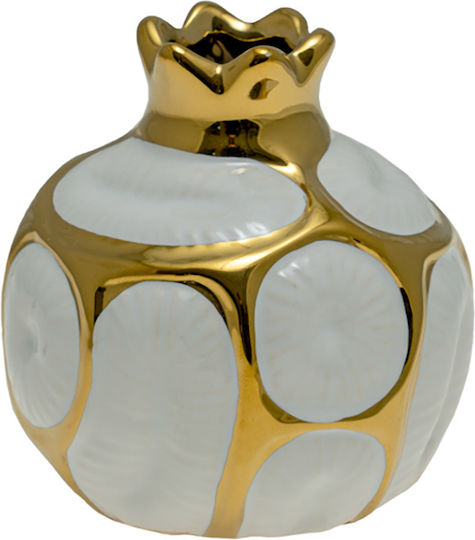 Zen Collection Επιτραπέζιο Γούρι Ρόδι Χρυσό Κεραμικό