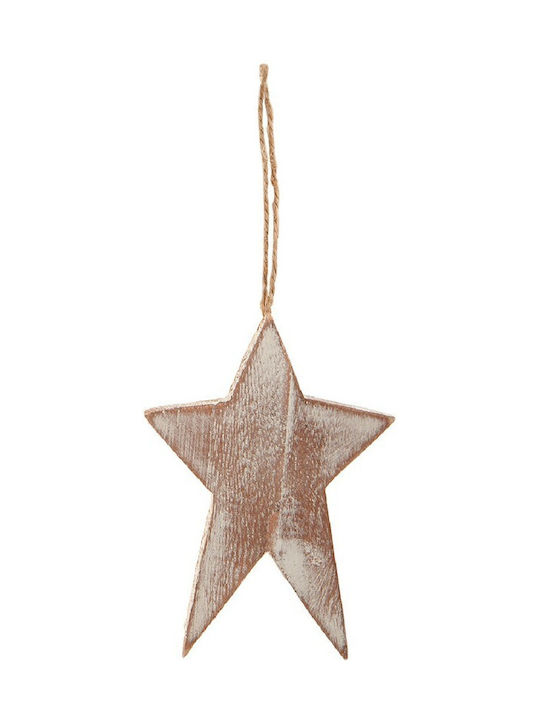 Ornament suspendat Stea Din lemn Maro