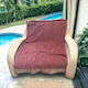 Linea Home Medusa Burgundy Cotton Beach Towel 1...