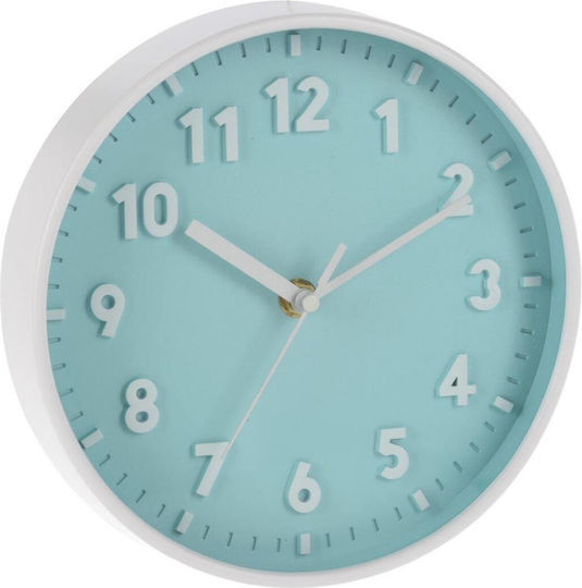 Koopman Wanduhr Kunststoff Hellblau