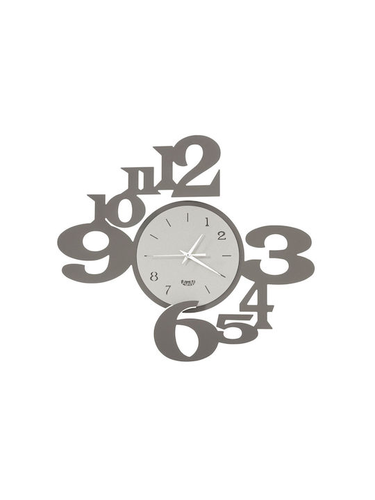 Arti E Mestieri 3D Wanduhr Metallisch Gray Ø40cm