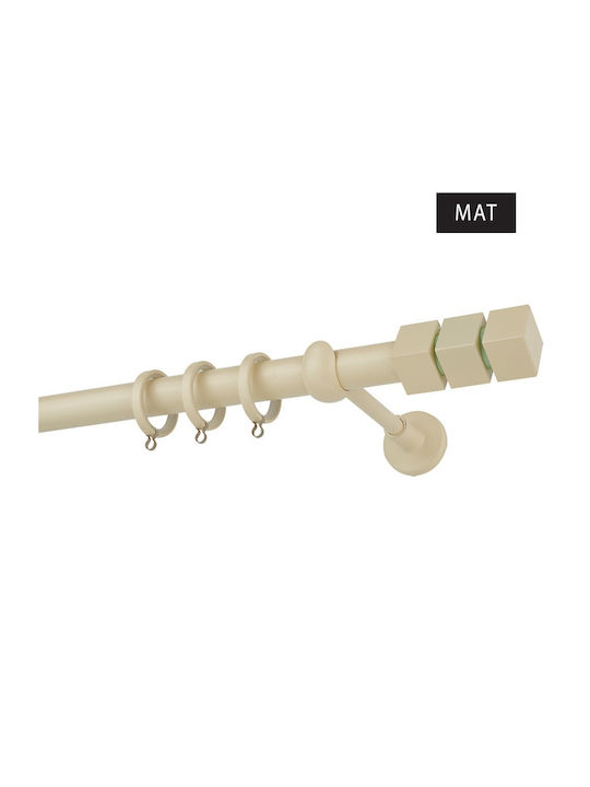 Zogometal Metalic Galerie pentru perdele Color More Mat Collection Simplu Φ25mm 160buc Bej