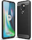 Techsuit Carbon Back Cover Σιλικόνης Μαύρο (Moto E7 Plus)