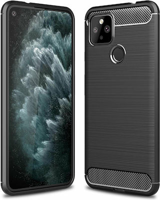 Techsuit Carbon Coperta din spate Silicon Negru (Google Pixel 4a 5G)