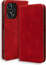 Bodycell Book Synthetic Leather Red (Poco F5 / ...