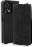 Bodycell Synthetic Leather / Leather Book Black (Poco F5 / Redmi Note 12 Turbo)