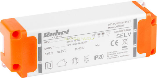 Rebel LED-Netzteil Leistung 30W mit Ausgangsspannung 12V