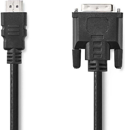 Nedis Cable DVI-D male - HDMI male 2m Μαύρο (CCGB34800BK20)