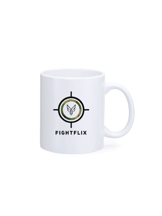 FightFlix Ceramic Cup White 350ml