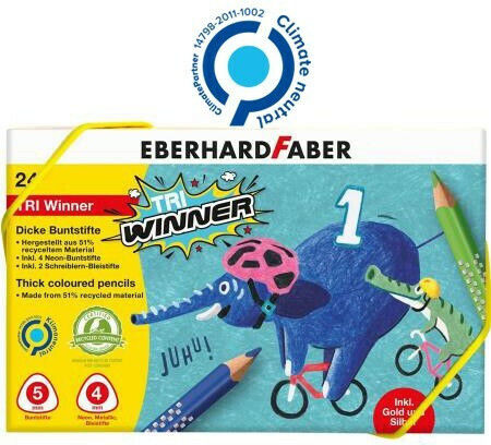 Eberhard Faber Комплект цветни моливи с дебел връх 24бр Пакет от 1 опаковки