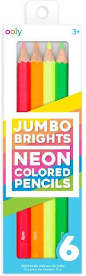 Ooly Brights Neon Set de creioane colorate cu vârf gros 6buc Pachet de 1 ambalaje