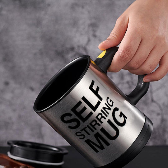 Mug Metallic with Lid Silver