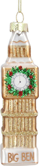 Hängendes Ornament Uhr Gold 3x3cm