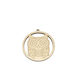 Hängendes Ornament Etikett Hölzern Beige 7.4cm