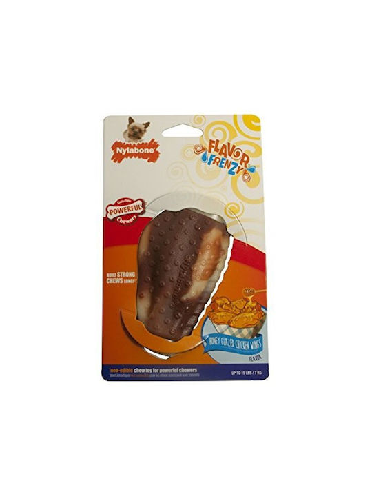 Nylabone Chicken Plastic Bone Toy for Puppy with Flavor Chicken Brown 1pcs