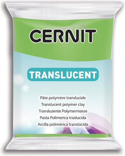 Cernit Translucent Полимерна Глина Зеленς 56гр