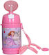 Sunce Sticlă pentru copii din plastic cu pai Roz 400ml