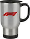 Koupakoupa Glass Thermos Stainless Steel 450ml Silver With Handle