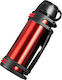 Bottle Thermos Stainless Steel Red 1.2lt