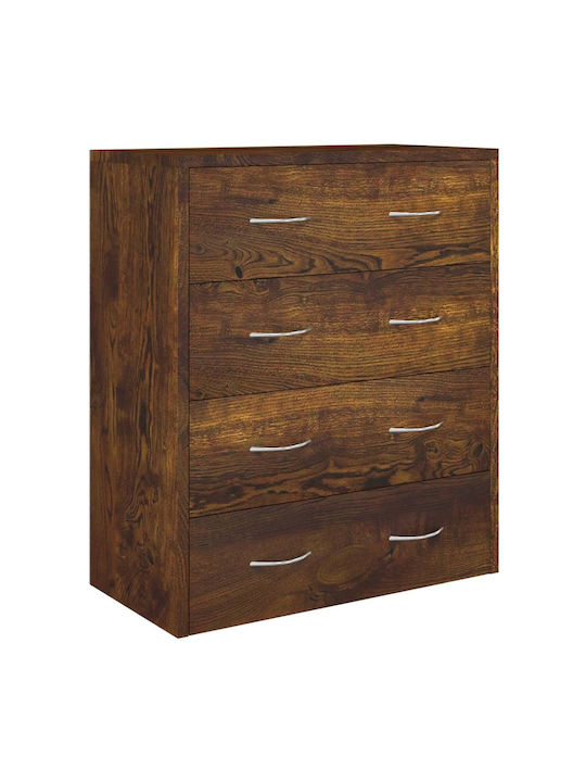 Wooden Chest of Drawers with 4 Drawers 60x30.5x71cm