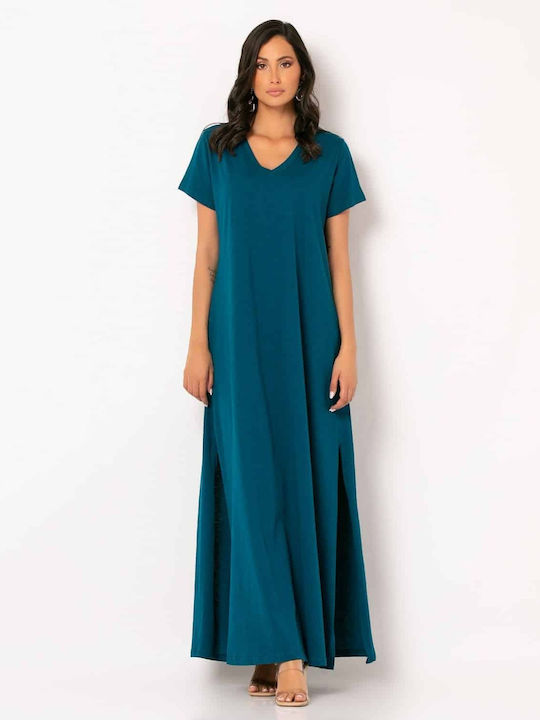 Noobass Summer All Day Short Sleeve Maxi Dress ...