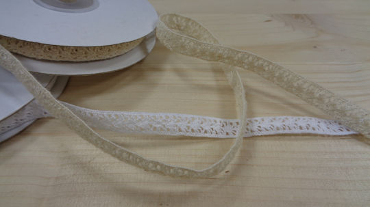 Kappa Decor Lace Ribbon Floral Beige 10mm 9m 1pcs