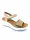 Damenplattformen Beige