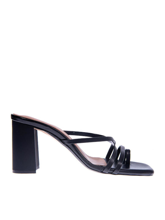 Infinity Leather Sandals Black