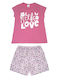 Pretty Baby Kinder Schlafanzug Sommerlich Baumwoll Rosa