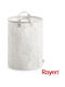 Rayen Fabric Collapsible Laundry Basket 70lt 55x55x40cm White