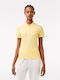 Lacoste Γυναικεία Polo Μπλούζα Κοντομάνικη Κίτρινη