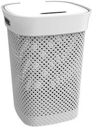 Plastmeccanica Plastic Laundry Basket 50lt with Cap 39x39x54cm White