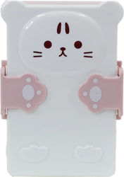 Yuko.B Cat Plastic Kids' Food Container Pink