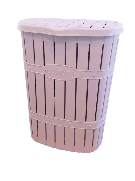 Happy House Laundry Basket Bamboo with Cap Pink