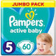 Pampers Active Baby Πάνες με Αυτοκόλλητο No. 5 για 11-16kg 60τμχ