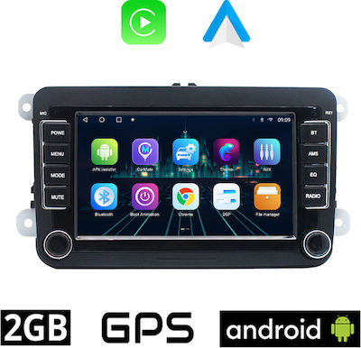 Car Audio System for Seat Altea / Toledo / Leon / Alhambra Skoda Octavia / Superb / Fabia / Roomster / Rapid / Yeti Volkswagen Golf / Polo / Passat / Beetle / Tiguan / Touran / Caddy / Eos / Scirocco / Transporter / Amarok / Jetta / Sharan 2004-2014 (Bluetooth/USB/WiFi/GPS/Apple-Carplay/Android-Auto) with Touch Screen 7"