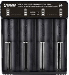 Speras i4 Încărcător 4 Baterii Li-ion/Ni-Cd/Ni-MH Dimensiune AA/AAA/18650/21700/16340/26650/14500 Speras i4 Încărcător 4 Baterii Li-ion/Ni-Cd/Ni-MH Dimensiune AA/AAA/18650/21700/16340/26650/14500