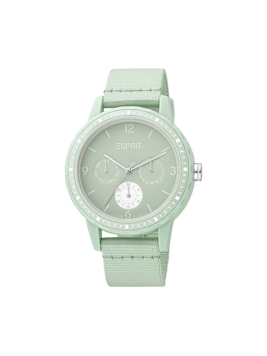 Esprit Watch with Green Fabric Strap