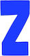 Sign with Text in Blue Color 3cm 6308000000040