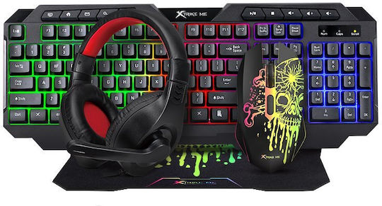 Xtrike Me CMX-415 Gaming Set Σετ Gaming Πληκτρολόγιο με RGB φωτισμό & Ποντίκι (Αγγλικό US)
